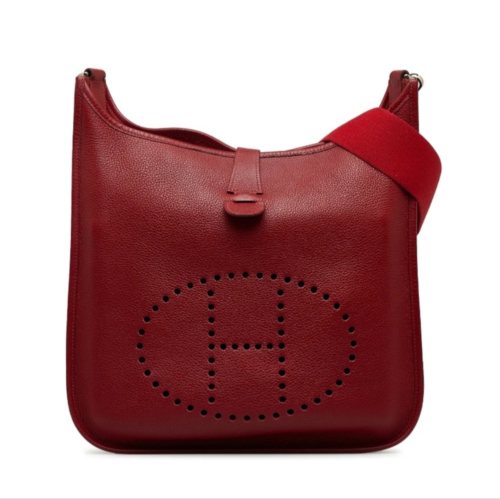 Hermes Evelyne Bordeaux Bag Gen II Clemence GM Square J